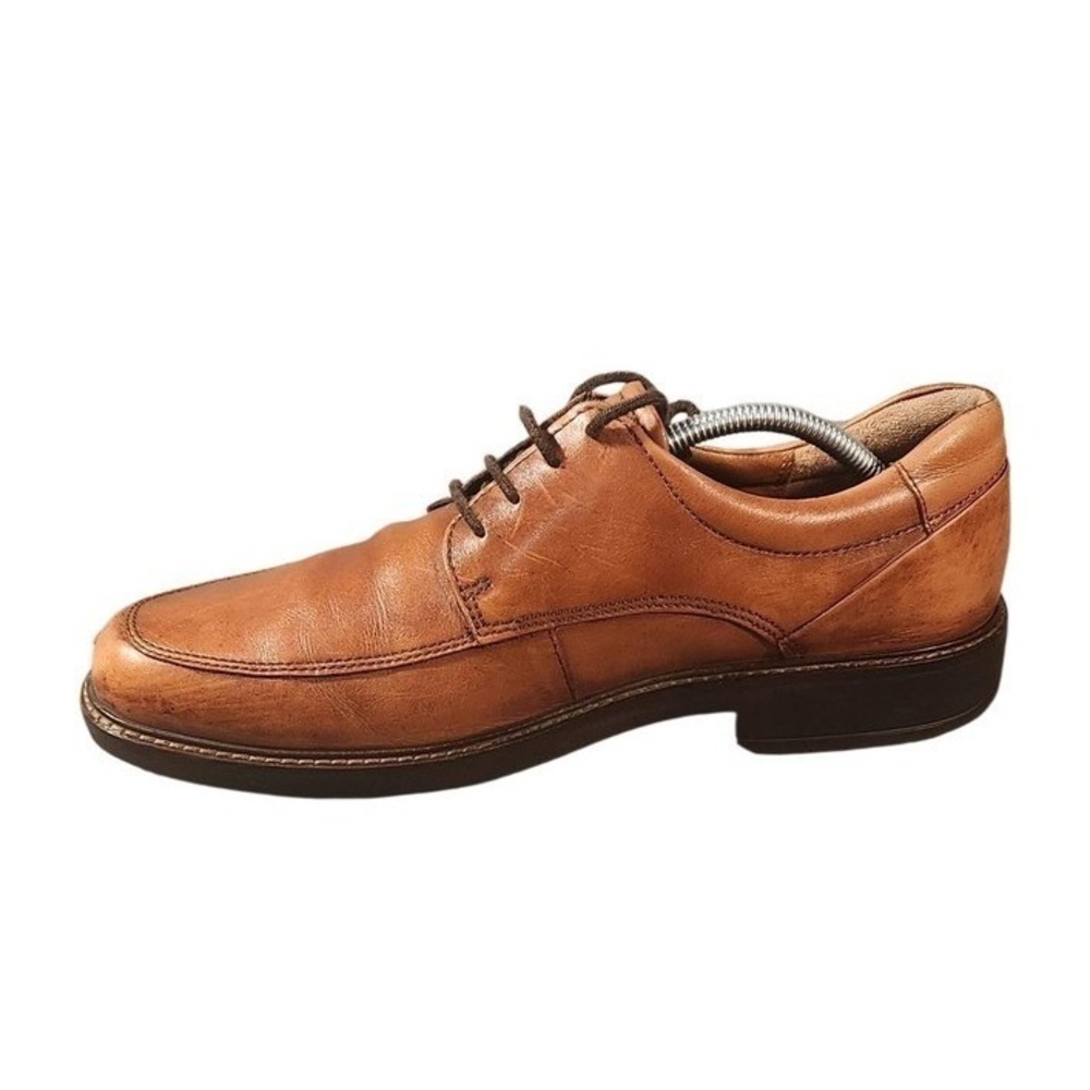 Ecco Shoes Mens Size 10 Brown Leather Derby Comfort Shock‎ Point Sneakers
